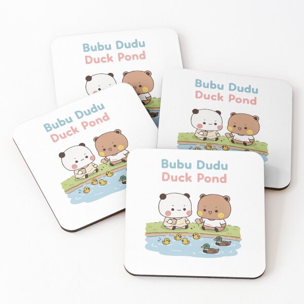 Item preview, Bubu Dudu Duck Pond | Cute Couple Feeding Ducks Kawaii Design designed and sold by FEBRICAST.
