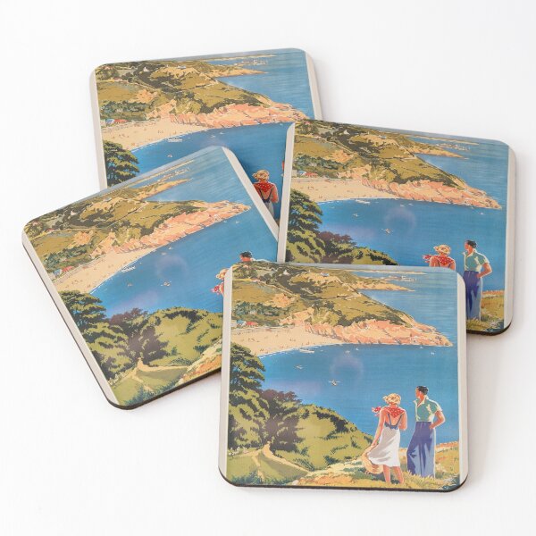 Item preview, Vintage Railway Travel Poster England Channel Islands Uk designed and sold by KALEIDOSCOPE UK.