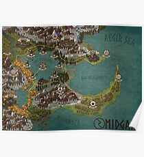 "Midgard" DUNGEONS & DRAGONS Weltkarte Poster