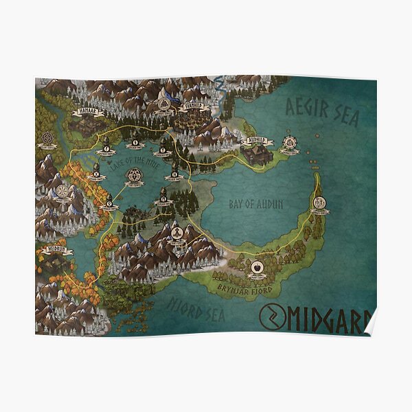 "Midgard" DUNGEONS & DRAGONS World Map Poster