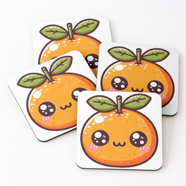 Item preview, Cute Kawaii Orange – Adorable Fruit Illustration designed and sold by SketchOnScreen.