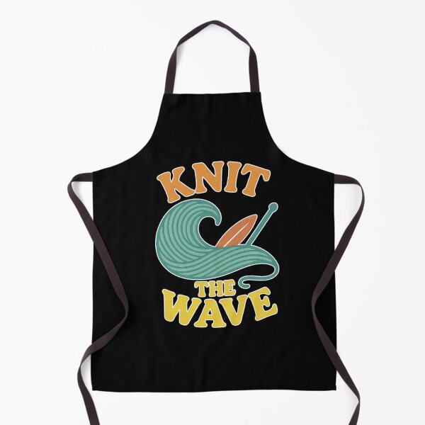 Item preview, Knit the Wave Retro Knitting Surfing Design designed and sold by Graphics4X.