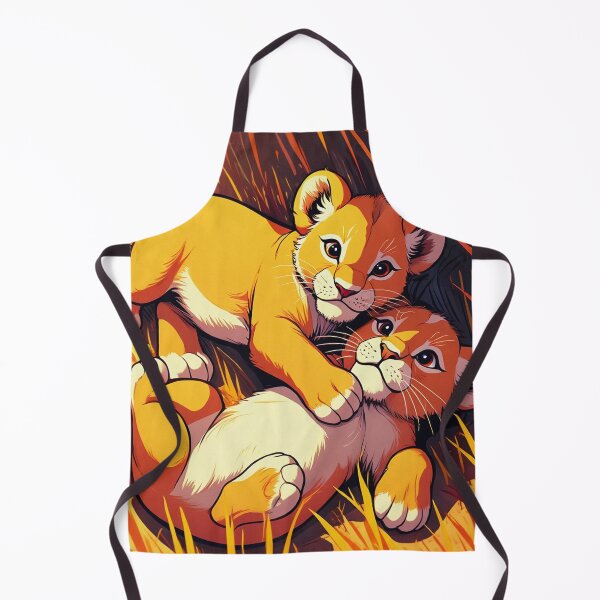 Item preview, Pair of cute Lion cubs illustration designed and sold by Vintage Designs +.