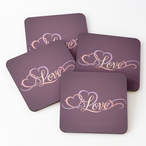Item preview, Elegant Script Love Hearts designed and sold by Owcomm.