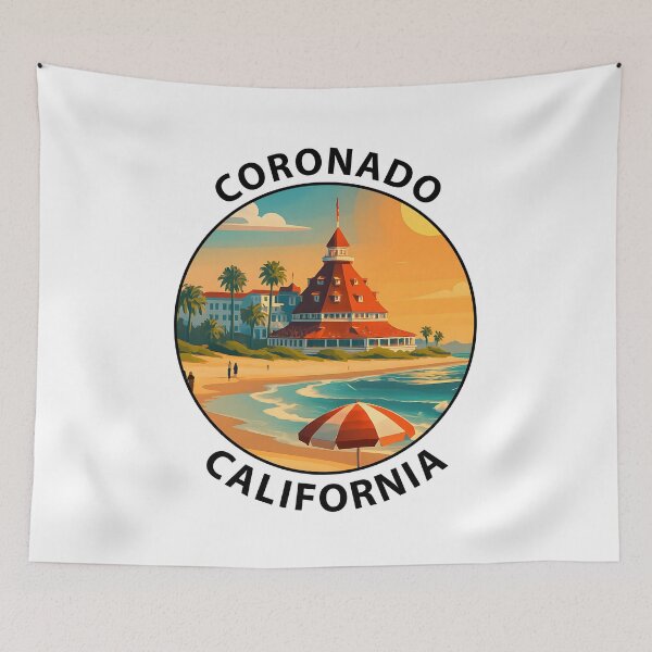 Item preview, Coronado Central Beach – California Coastal Summer Scene designed and sold by inkNext.
