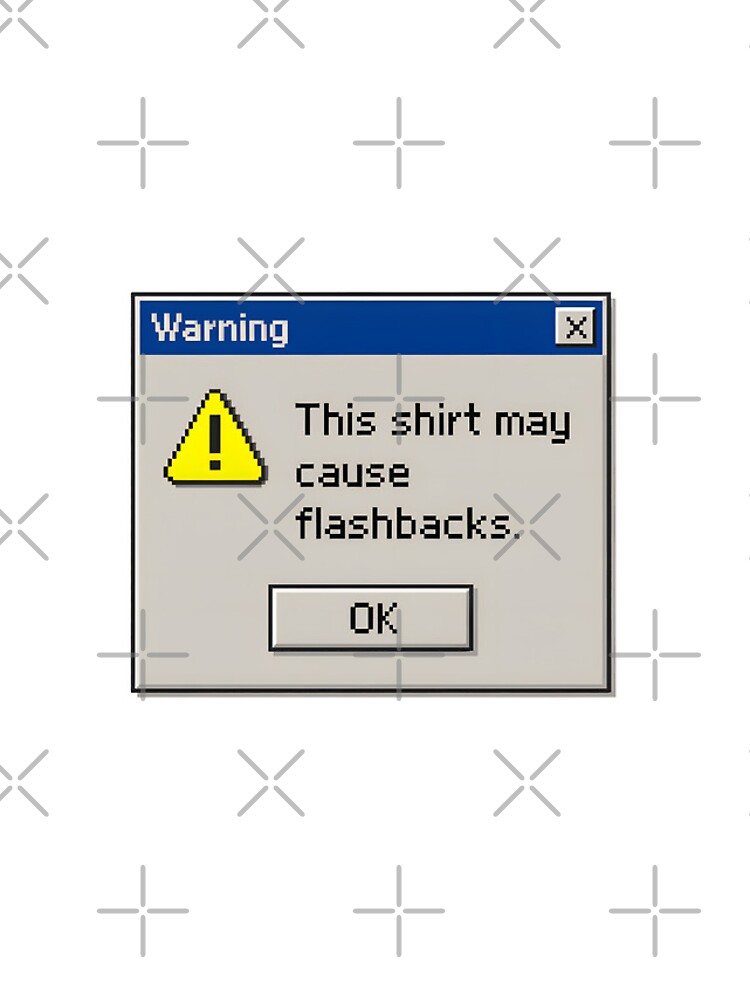 Thumbnail 4 of 4, iPhone Case, Warning Flashbacks – Retro Computer Error Message Design designed and sold by Angvastra.