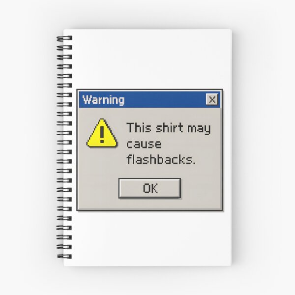 Item preview, Warning Flashbacks – Retro Computer Error Message Design designed and sold by Imaginationbeyond.