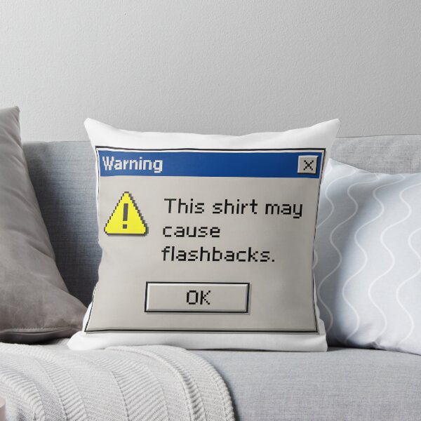 Item preview, Warning Flashbacks – Retro Computer Error Message Design designed and sold by Imaginationbeyond.