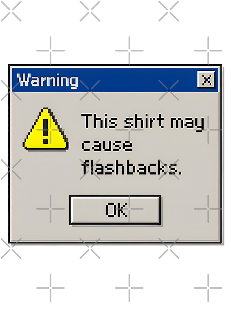 Thumbnail 3 of 3, Scarf, Warning Flashbacks – Retro Computer Error Message Design designed and sold by Angvastra.