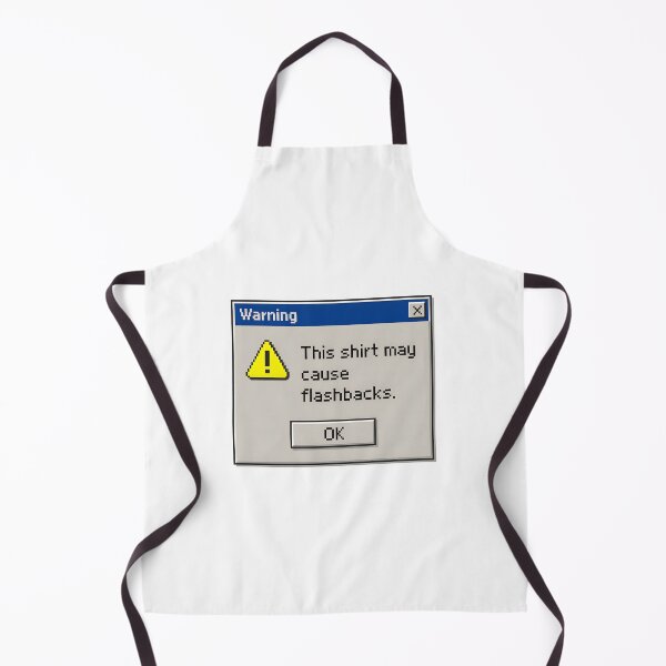 Item preview, Warning Flashbacks – Retro Computer Error Message Design designed and sold by Imaginationbeyond.