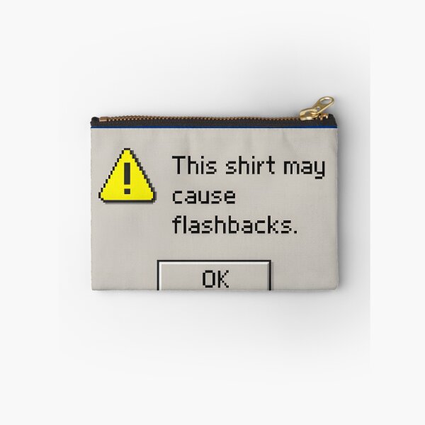 Item preview, Warning Flashbacks – Retro Computer Error Message Design designed and sold by Imaginationbeyond.