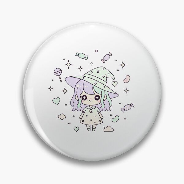 Item preview, Cute Pastel Kawaii Witch and Candy designed and sold by istoriadesign.