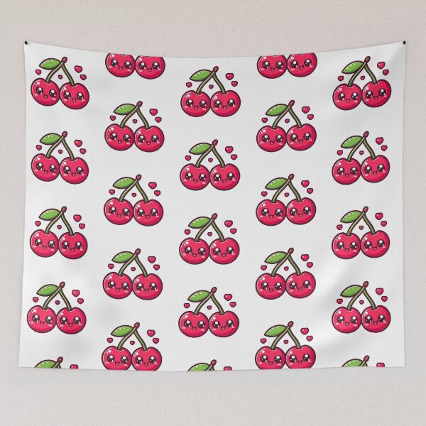 Item preview, Cherry Sweet – Kawaii Twin Cherries Illustration designed and sold by SketchOnScreen.
