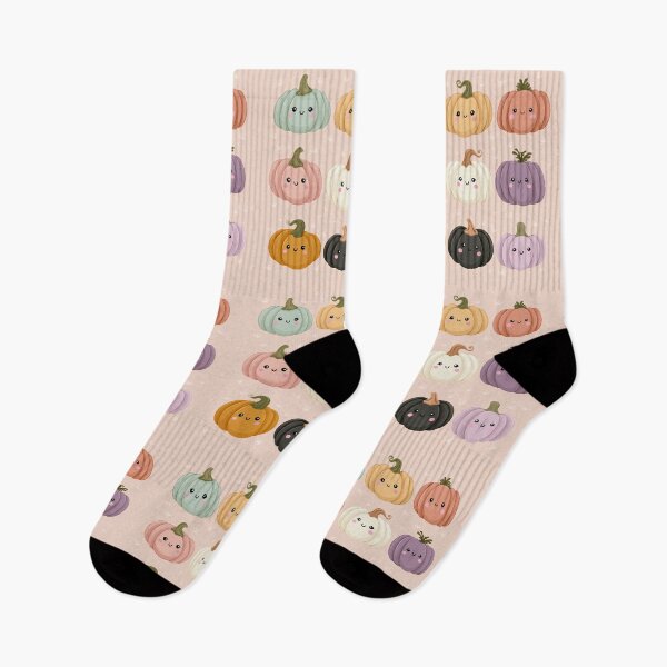 Aperçu de l'œuvre Fête d'Halloween en famille avec des citrouilles créée et vendue par Kawaii Patterns | Chubby Animals & Cute Ghosts.