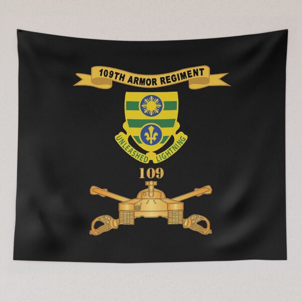 Item preview, Army  - 109th Armor Regiment w Br - Ribbon X 300 designed and sold by Military Insignia Products.
