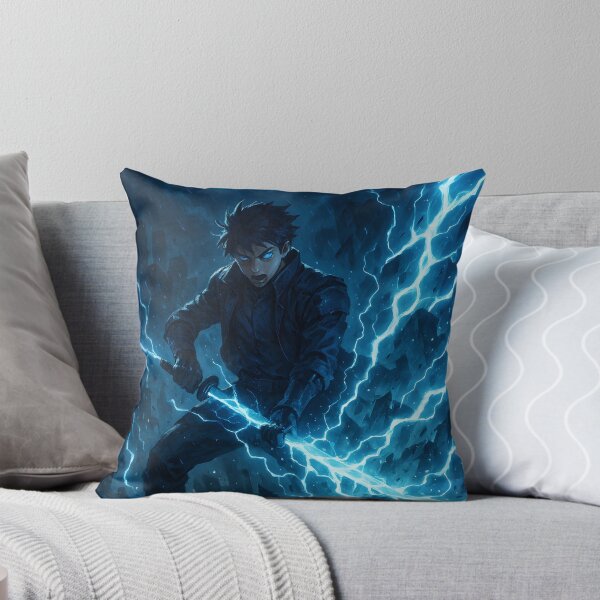 Item preview, Cyberpunk Samurai – Moonlit Lightning Strike in Neon City Destruction designed and sold by Nova-Canvas.