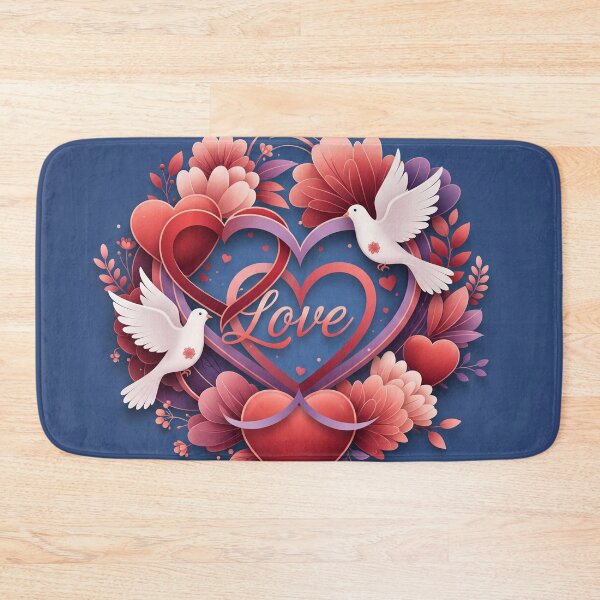 Item preview, Love Birds and Floral Hearts Valentine's Day designed and sold by Owcomm.