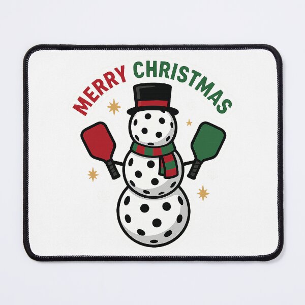 Item preview, Merry Christmas Pickleball Snowman Design designed and sold by Graphics4X.