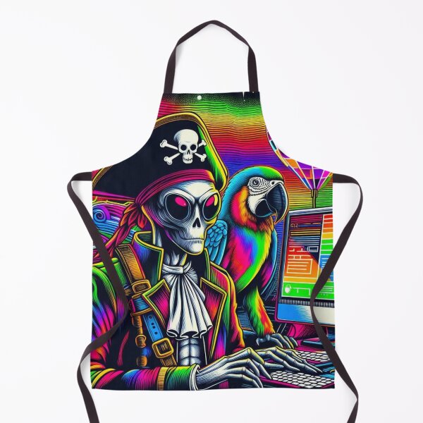 Aperçu de l'œuvre pirate extraterrestre et perroquet mignon créée et vendue par Dogandesighn.