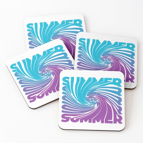 Item preview, Summer Twisted Gradient Typography – Vibrant Blue Purple Spiral Design designed and sold by Vextura.