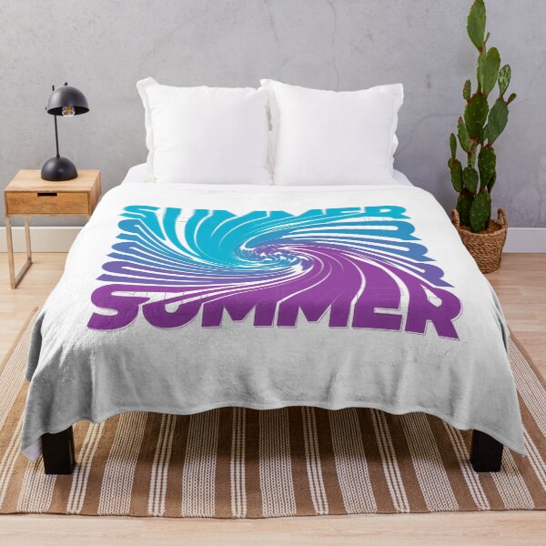 Item preview, Summer Twisted Gradient Typography – Vibrant Blue Purple Spiral Design designed and sold by Vextura.