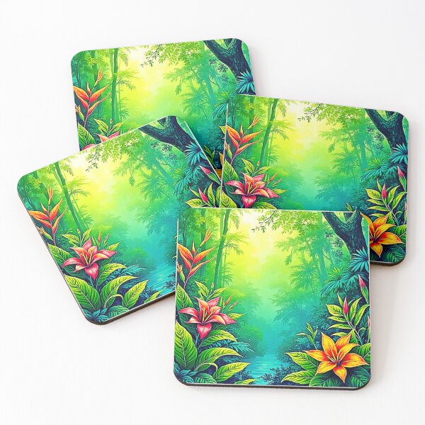 Item preview, Lush Tropical Jungle Oasis Design designed and sold by Health And Fitness Posts e-Store.