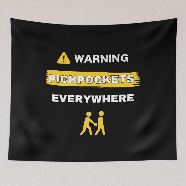 Item preview, Beware of Pickpockets | Travel Alert Shirt designed and sold by RedDelaney.