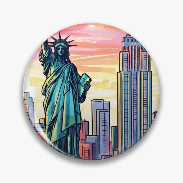 Item preview, New York Vintage Style Illustration designed and sold by TownWish.