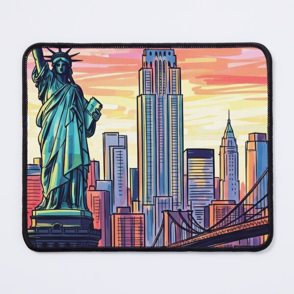 Item preview, New York Vintage Style Illustration designed and sold by TownWish.