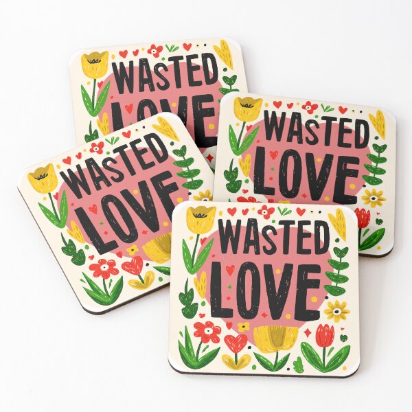 Item preview, Wasted Love – Aesthetic Floral Quote Design designed and sold by DesignArtist.ia.