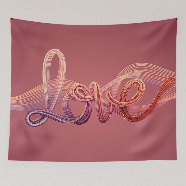 Item preview, Flowing Lines Braided Love Word Art designed and sold by Owcomm.