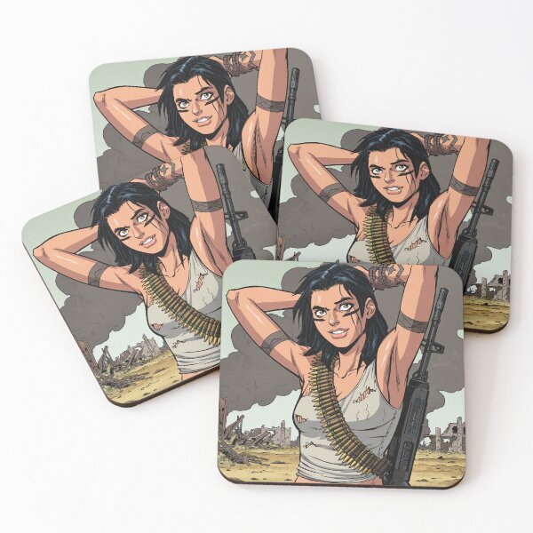 Item preview,  Post Apocalyptic warrior woman resting after battle designed and sold by Vintage Designs +.