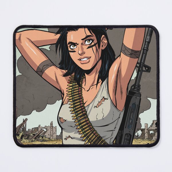 Item preview, Post Apocalyptic warrior woman resting after battle designed and sold by Vintage Designs +.