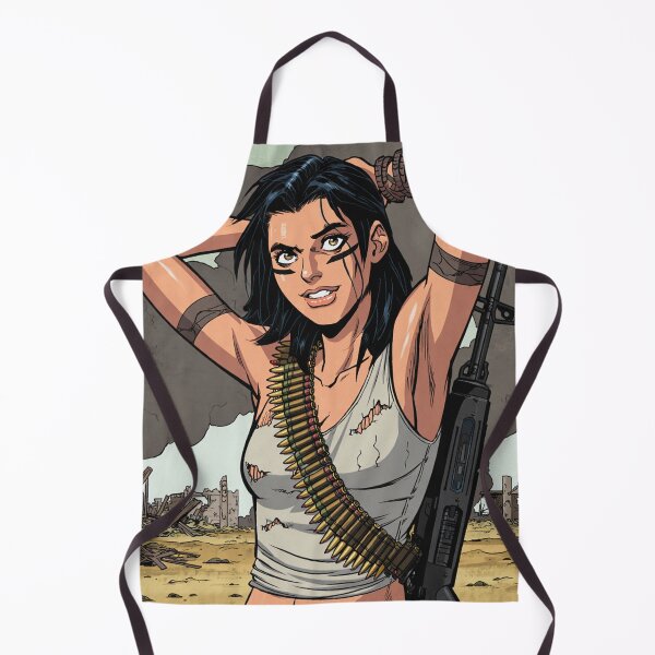 Item preview, Post Apocalyptic warrior woman resting after battle designed and sold by Vintage Designs +.