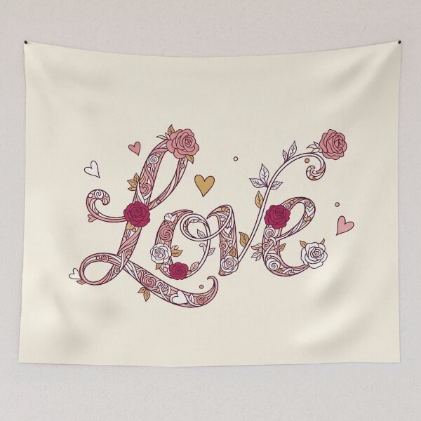 Item preview, Ornate Floral Love Word Art designed and sold by Owcomm.