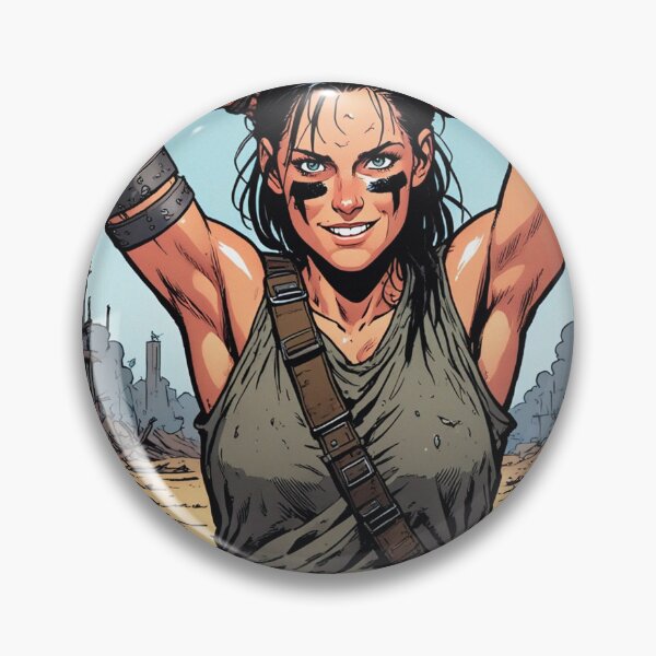 Item preview,   Post Apocalyptic warrior woman resting after battle designed and sold by Vintage Designs +.