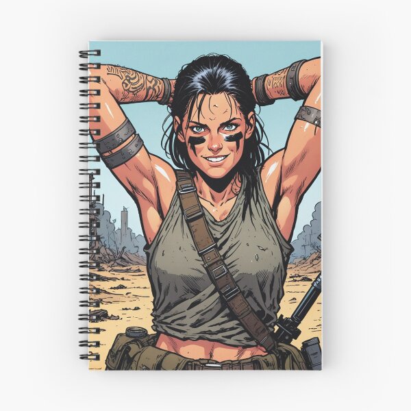 Item preview,   Post Apocalyptic warrior woman resting after battle designed and sold by Vintage Designs +.