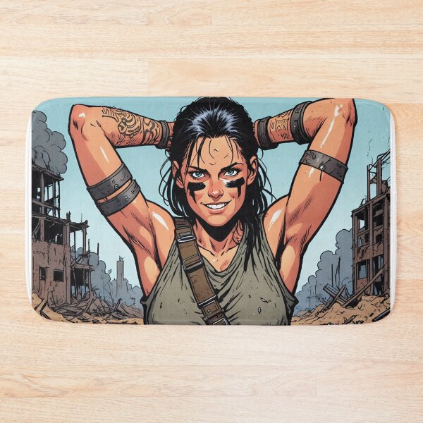 Item preview,   Post Apocalyptic warrior woman resting after battle designed and sold by Vintage Designs +.