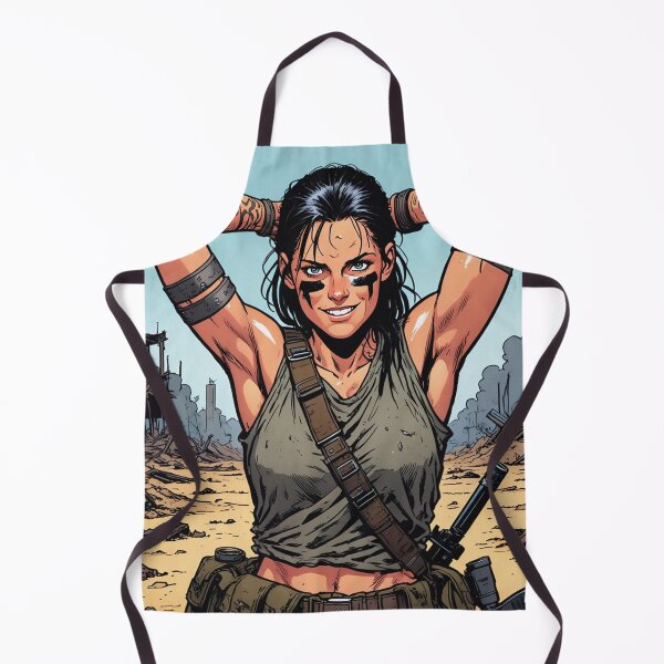 Item preview, Post Apocalyptic warrior woman resting after battle designed and sold by Vintage Designs +.