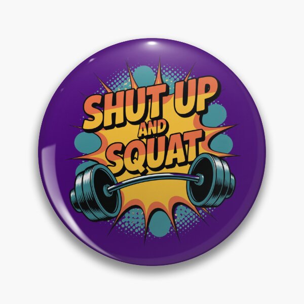 Item preview, Shut Up and Squat – Cartoon Gym Humor designed and sold by GENX-AUTISM-DAD.