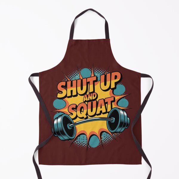 Item preview, Shut Up and Squat – Cartoon Gym Humor designed and sold by GENX-AUTISM-DAD.