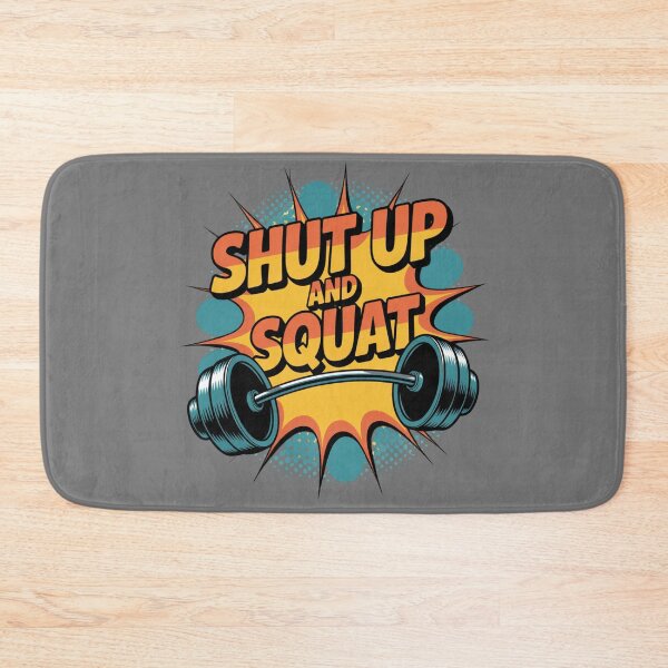 Item preview, Shut Up and Squat – Cartoon Gym Humor designed and sold by GENX-AUTISM-DAD.