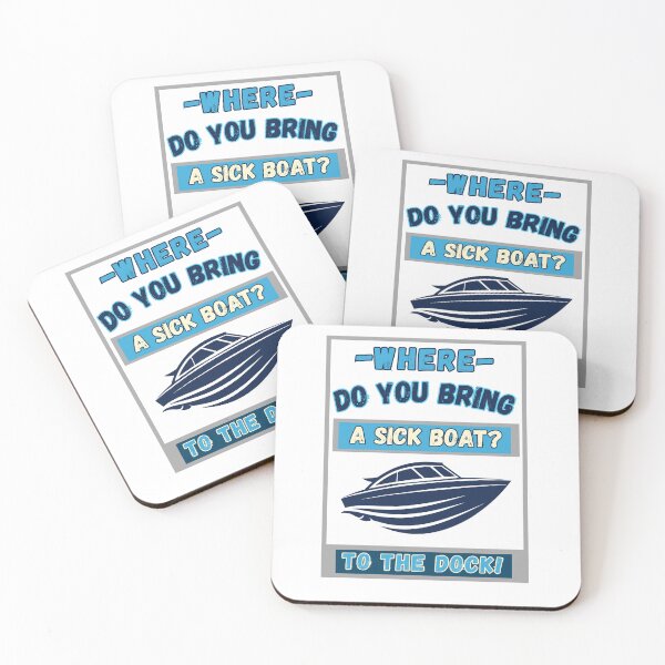 Item preview, Where do you bring a sick boat? Version#1 Grey Frame designed and sold by Holy Coast Threads (Formerly ChristianFlower).
