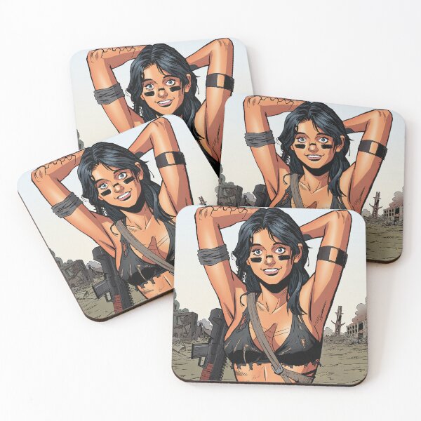 Item preview,   Post Apocalyptic warrior woman resting after battle designed and sold by Vintage Designs +.