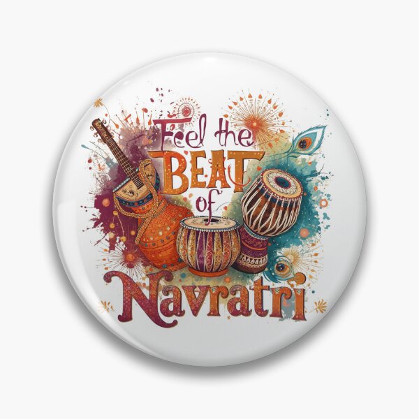 Item preview, Navratri Rhythm – Vibrant Musical Festival Art designed and sold by ArtivaNest.