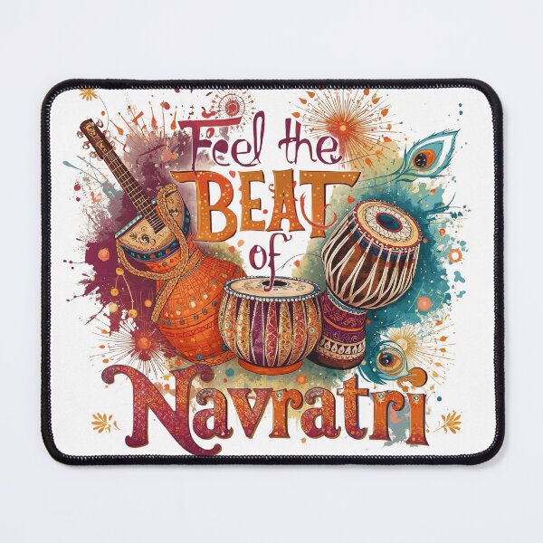 Item preview, Navratri Rhythm – Vibrant Musical Festival Art designed and sold by ArtivaNest.