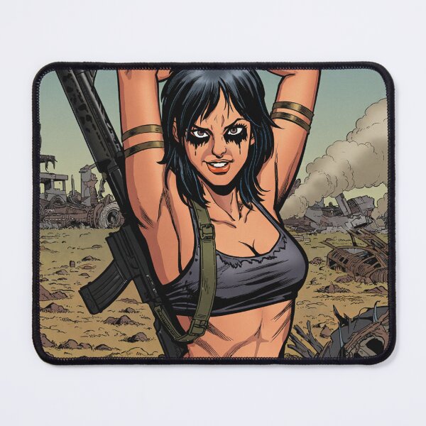 Item preview,  Post Apocalyptic warrior woman resting after battle designed and sold by Vintage Designs +.