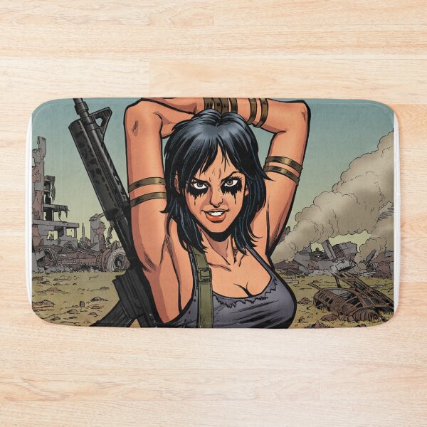 Item preview,  Post Apocalyptic warrior woman resting after battle designed and sold by Vintage Designs +.