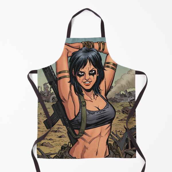 Item preview, Post Apocalyptic warrior woman resting after battle designed and sold by Vintage Designs +.