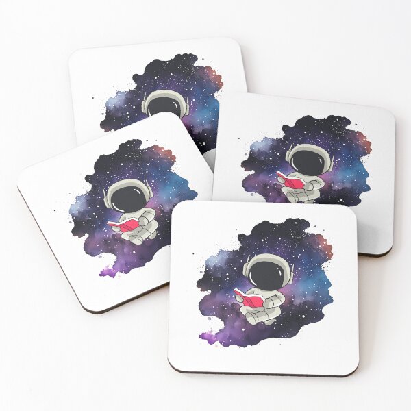 Item preview, Adorable Astronaut Reading in Colorful Galaxy designed and sold by Mix Mood.